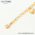 75136 Xuping fancy gold hand chain bracelet design for girls personalized silk thread fake jewwlry